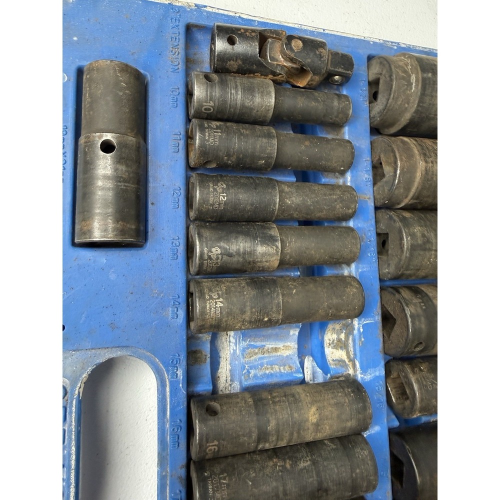 Grey Pneumatic 1512DM 30 Pc 1/2" Drive Deep Impact Socket Set - Picture 7 of 11